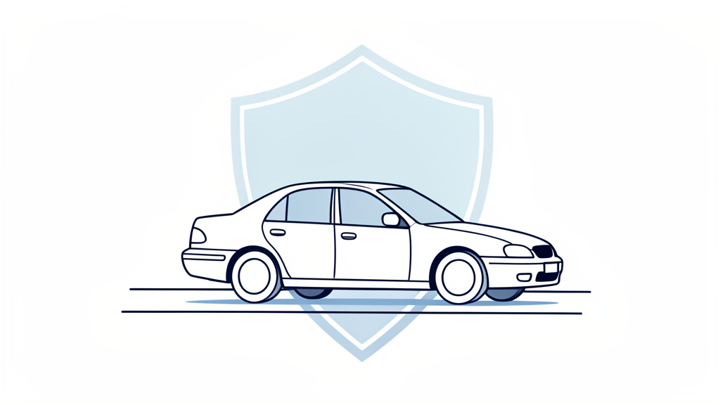 Car protected by an insurance shield